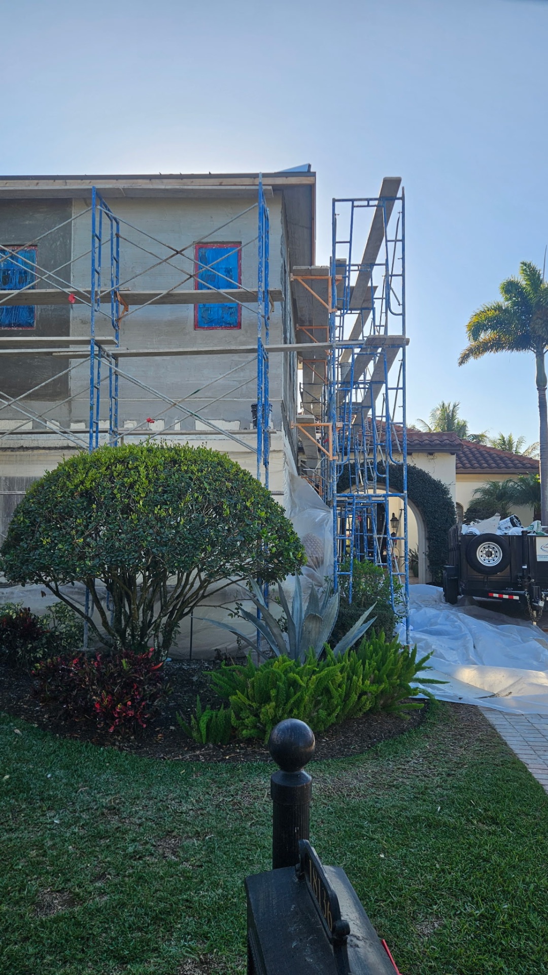 New construction stucco application