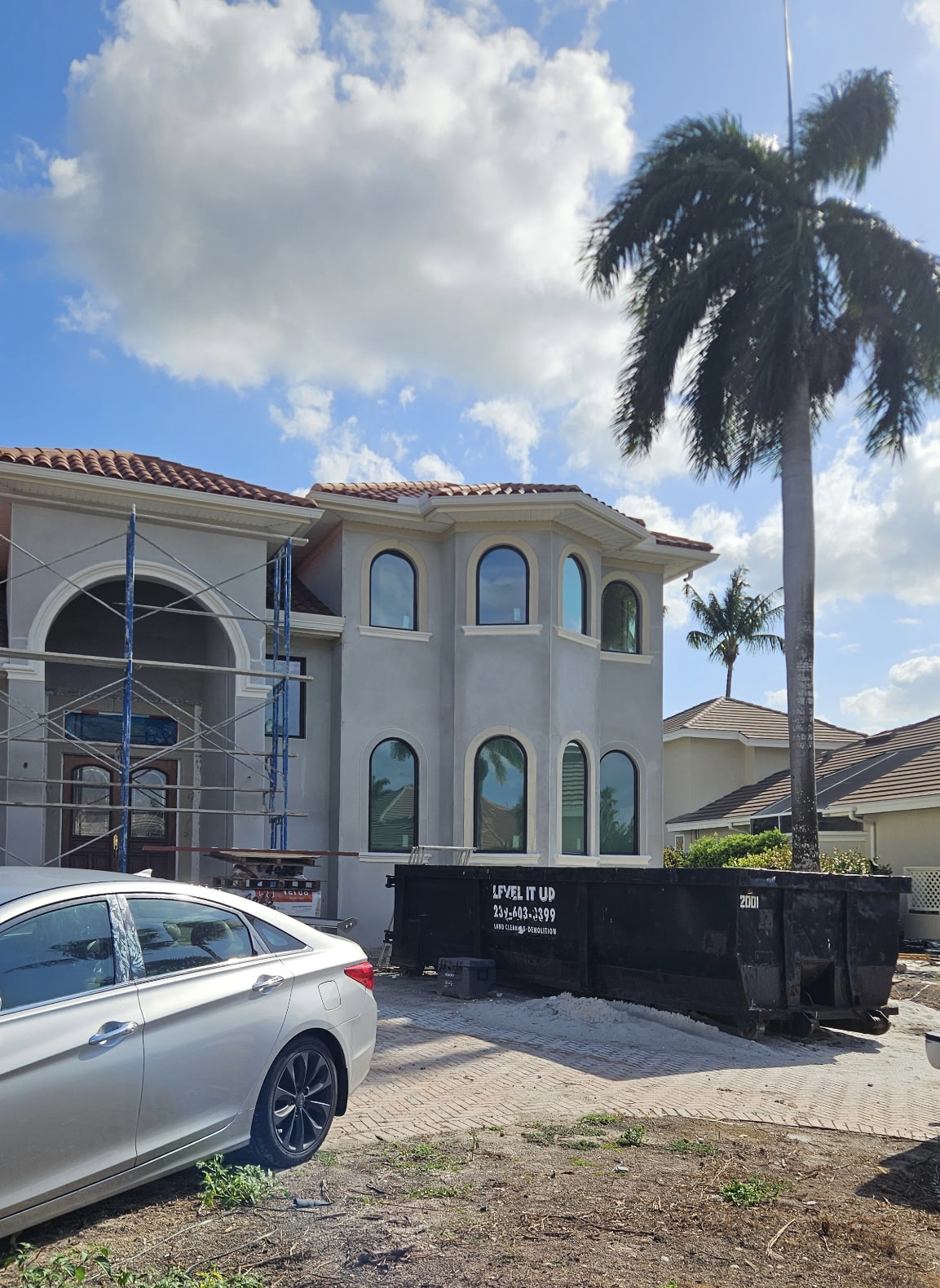 Custom stucco finish with foam trim — Southwest Florida